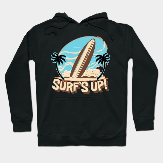 Hello Summer Bye School Vintage Funny Surfer Riding Surf Surfing Lover Gifts Hoodie by Customo